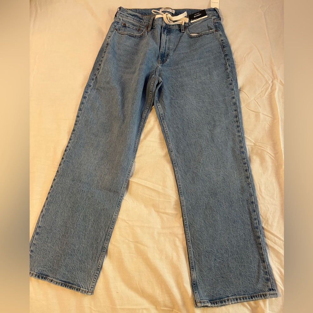 Abercrombie & Fitch Light Blue Curve Love Jeans
